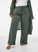 Jersey broek met wijde pijpen en zakken, Groen, Model image number 0