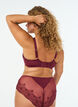 Voorgevormde beugel-bh met kant en U-rug, Rood, Model image number 2