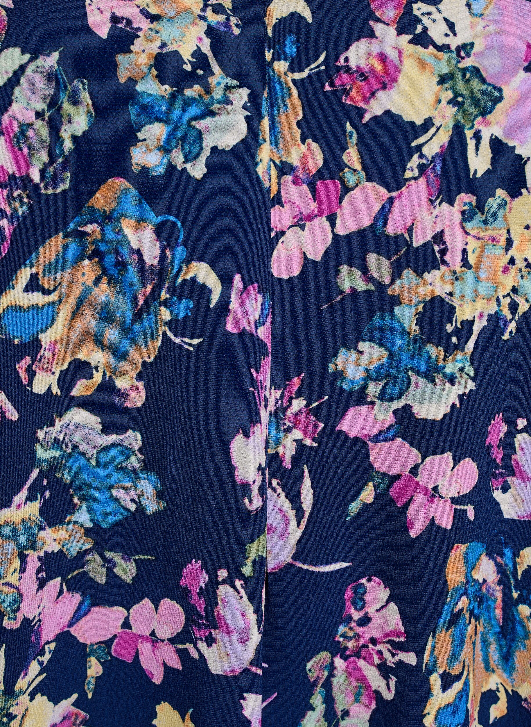 Zizzi A-lijn jurk van viscose, Blauw, Packshot image number 2