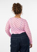 Mesh blouse met print, Roze, Model image number 2