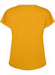 T-shirt met korte mouwen van katoenmix, Geel, Packshot image number 1