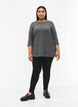 Blouse met parels en 3/4 mouwen, Dark Grey Melange, Model image number 2