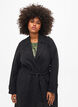 Lange trenchcoat met riem, Black, Model image number 2