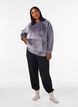 Velours hoodie met kangoeroezak, Grijs, Model image number 1