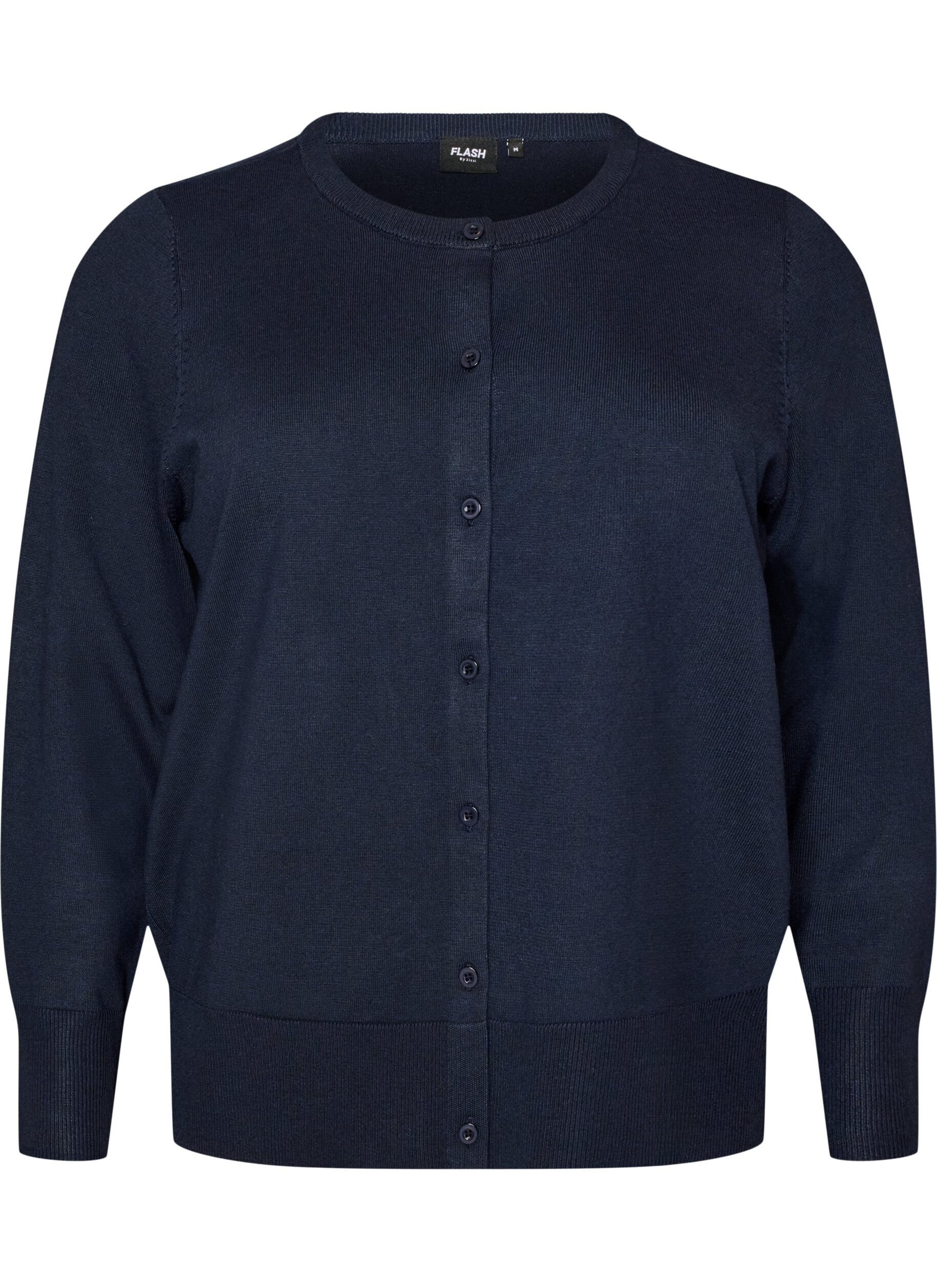 FLASH - Fijngebreide vest met ronde hals