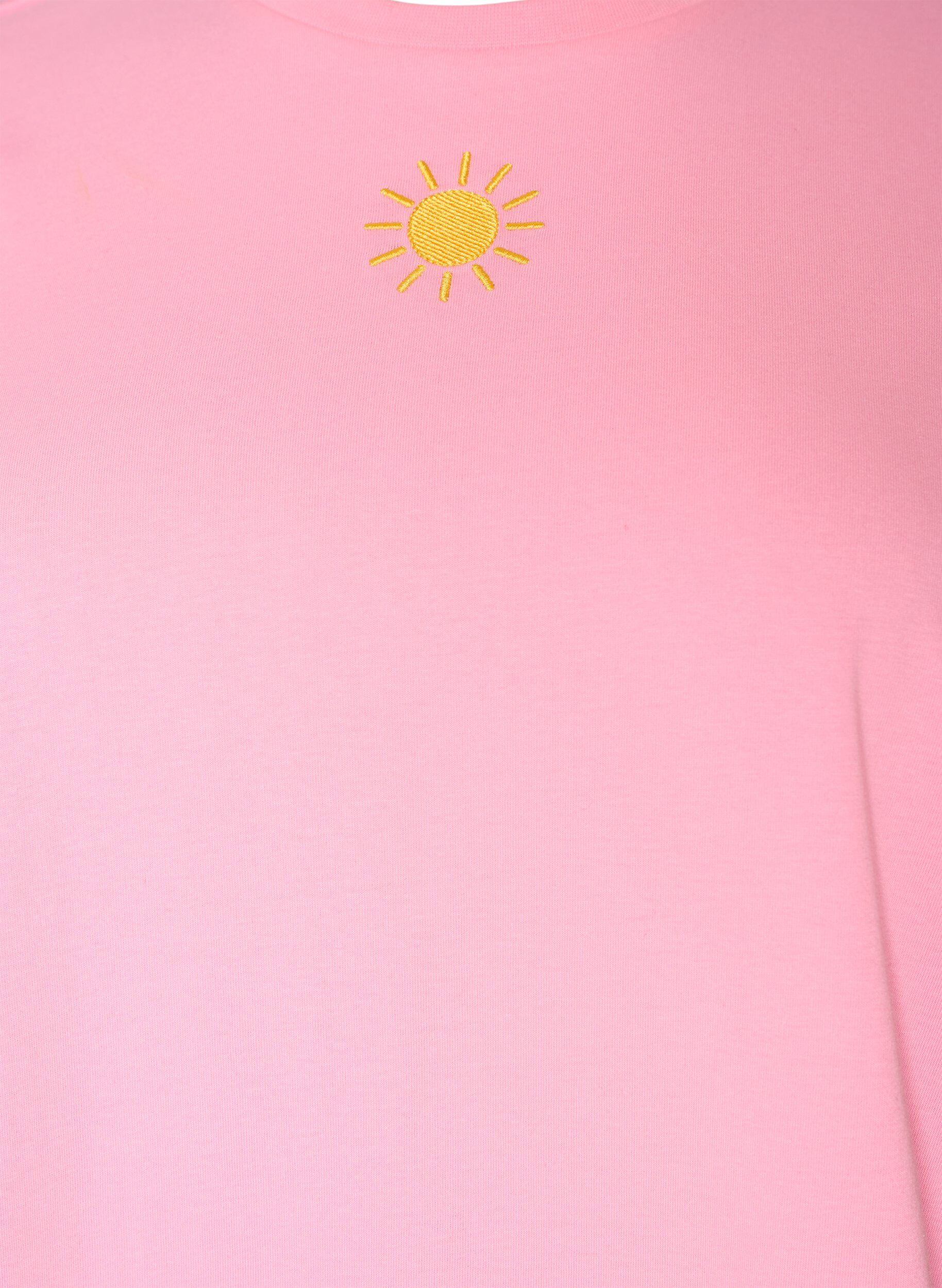 ZizziBiologisch katoenen T-shirt met tekstmotief, Roze, Packshot image number 2