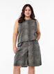 Luipaardprint denim bermuda shorts, Bruin, Model image number 0