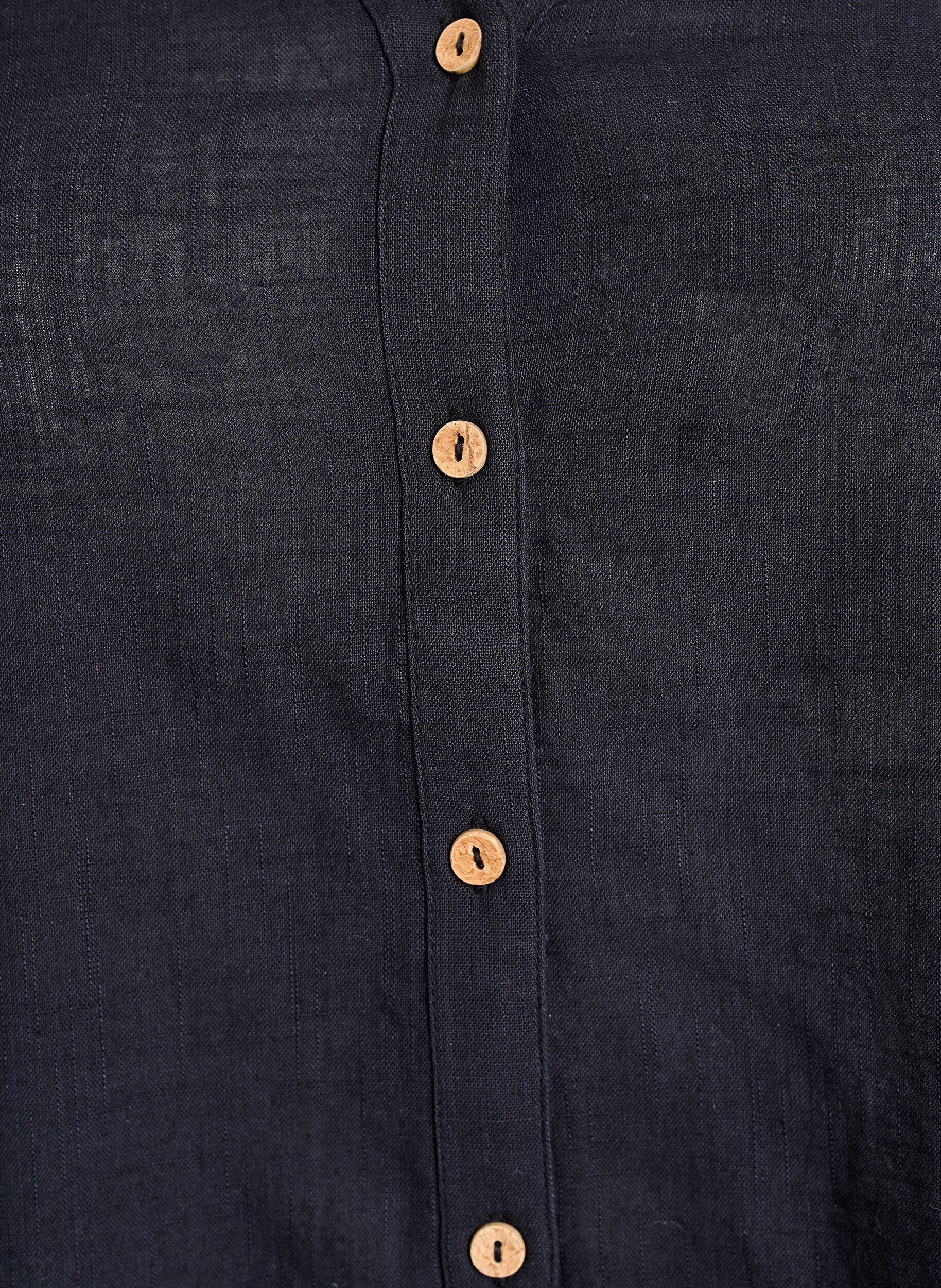 Zizzi Katoenen blouse met V-hals, Zwart, Packshot image number 2