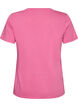Biologisch katoenen T-shirt met varsity print en V-hals, Roze, Packshot image number 1