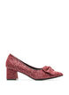 Glitterschoen met strik, Rood, Packshot image number 0