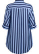 Korte jurk met kraag en borstzak, Blauw, Packshot image number 1
