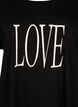 Oversized t-shirt met print, Black W. Love, Packshot image number 2