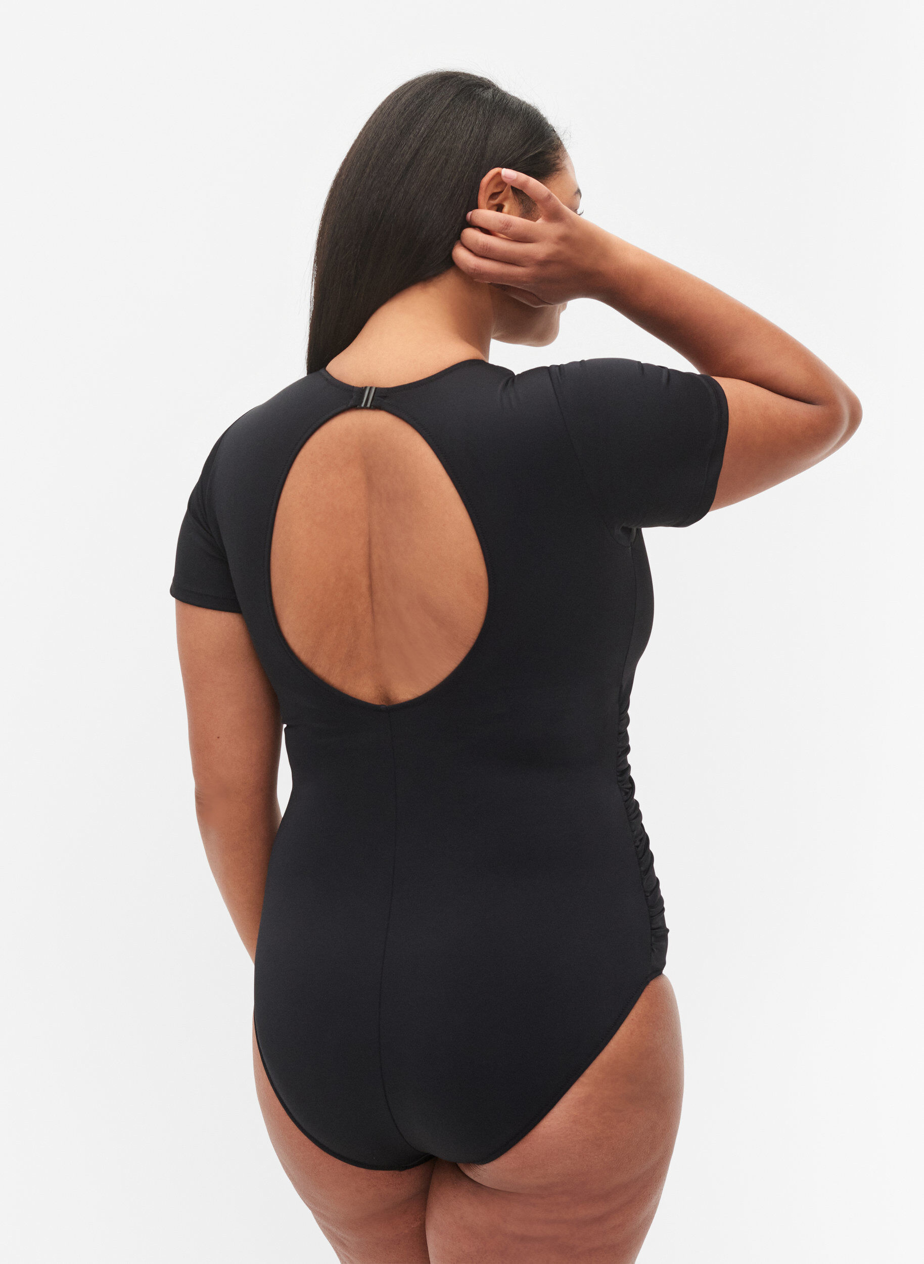 Zizzi Badpak met korte mouwen, Black, Model image number 1