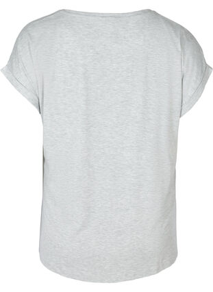 Trainings t-shirt met print en korte mouwen, Light Grey Melange, Packshot image number 1