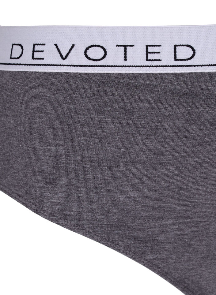 Gemēleerde slip met normale taille, Grijs, Packshot image number 2