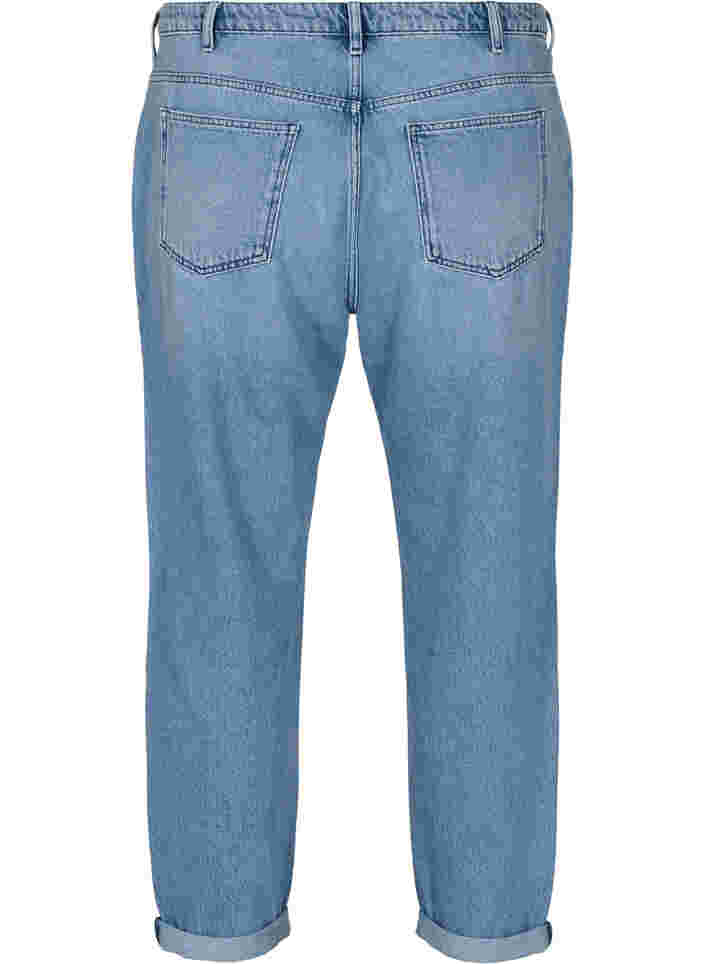 Mille mom-fit jeans met colour-blocking, Blue Denim Comb, Packshot image number 1