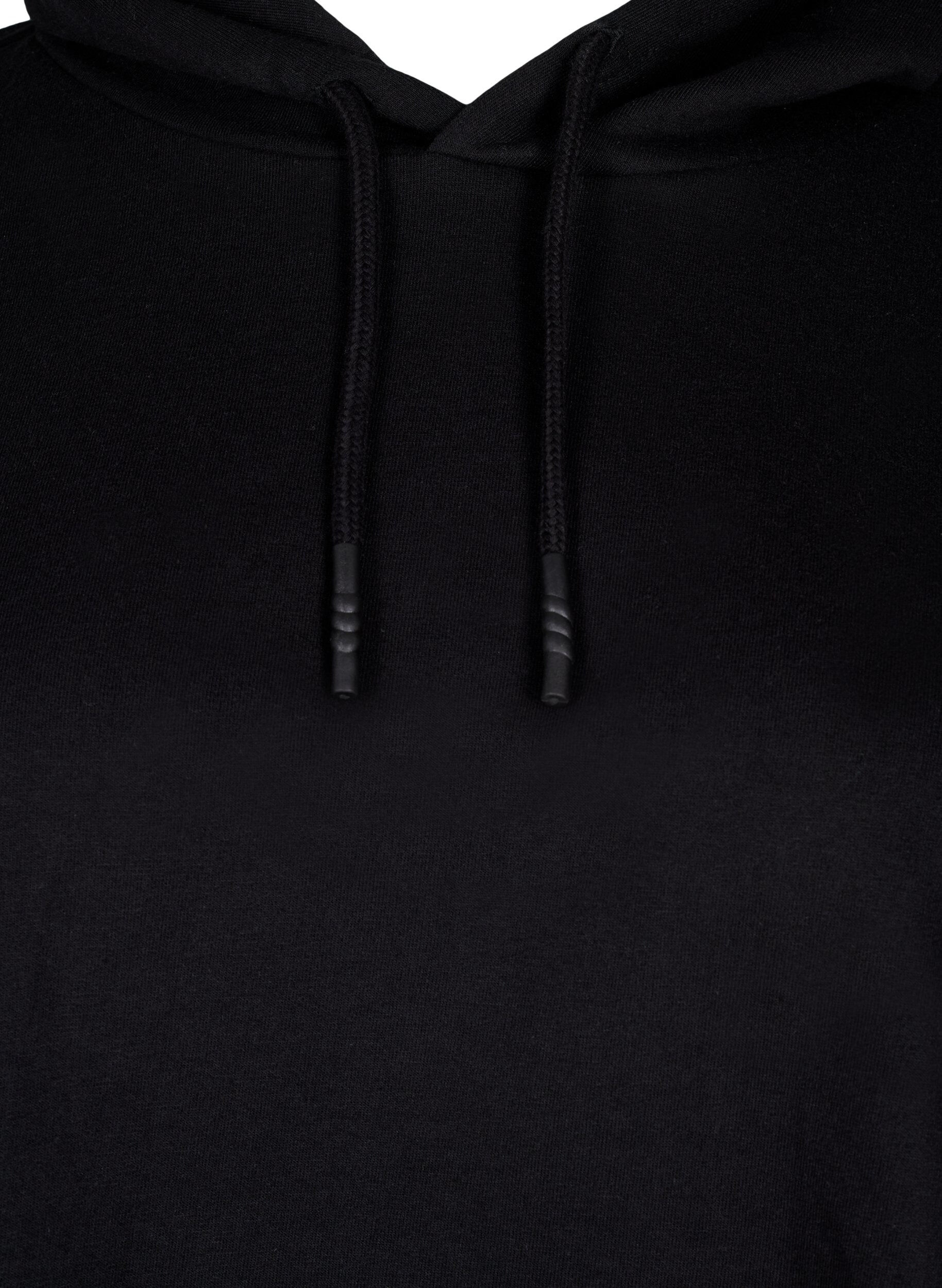 Zizzi Sweat hoodie, Black, Packshot image number 2