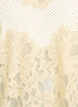Kanten blouse met ruchekraag en korte mouwen, Geel, Packshot image number 2