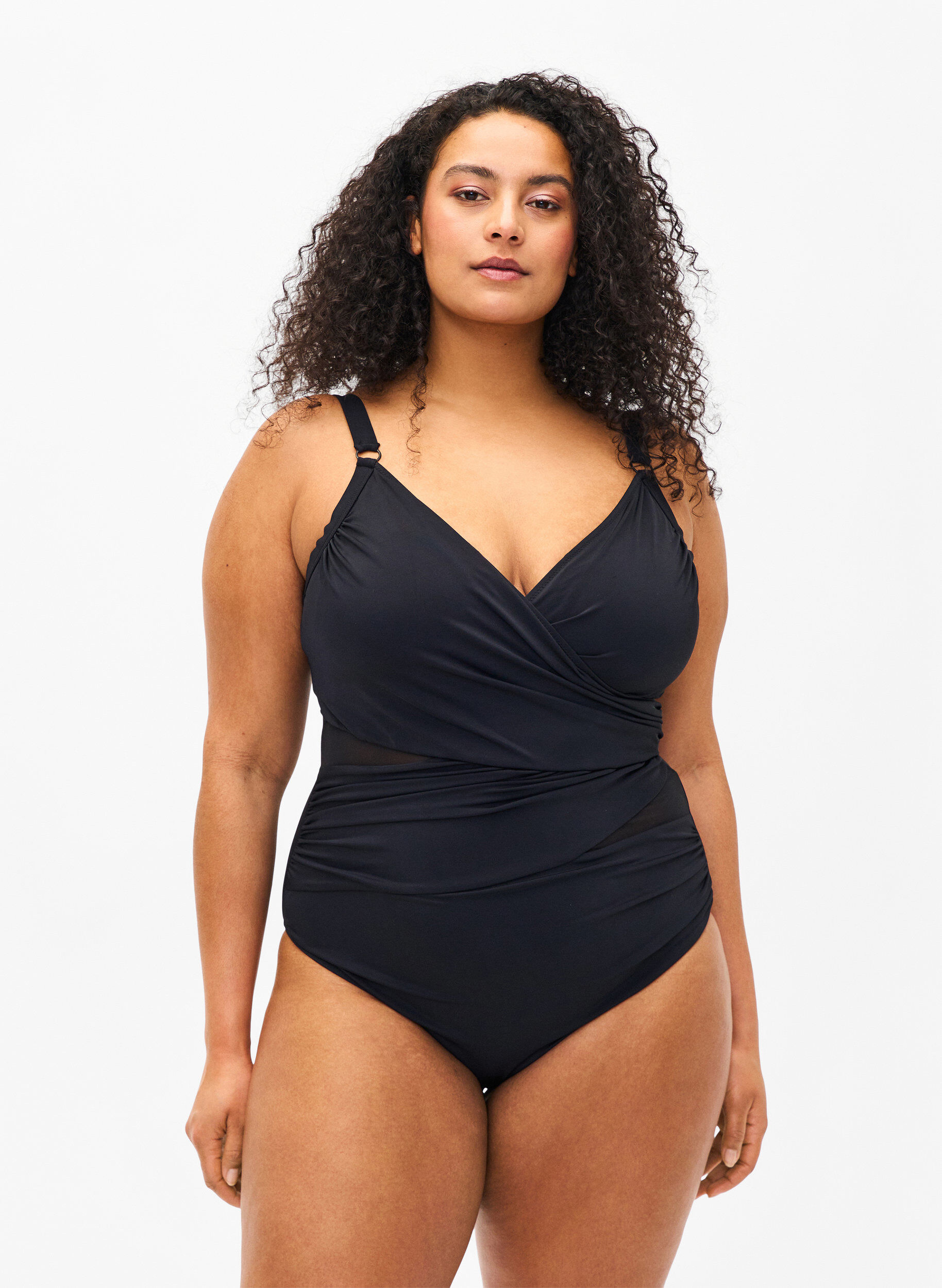Badpak met omslag, Zwart, Model