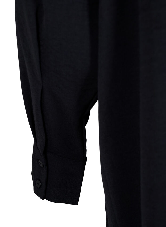 Korte jurk met accent van kant, Black, Packshot image number 3