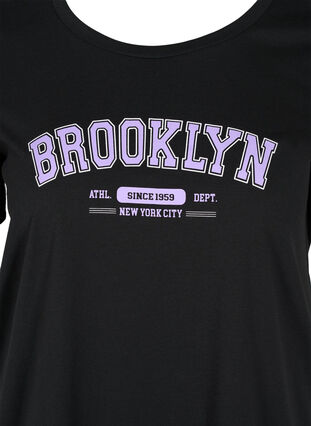 Katoenen t-shirt met print, Black Brooklyn, Packshot image number 2