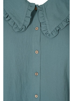 Viscose blouse met brede kraag, Balsam Green, Packshot image number 2