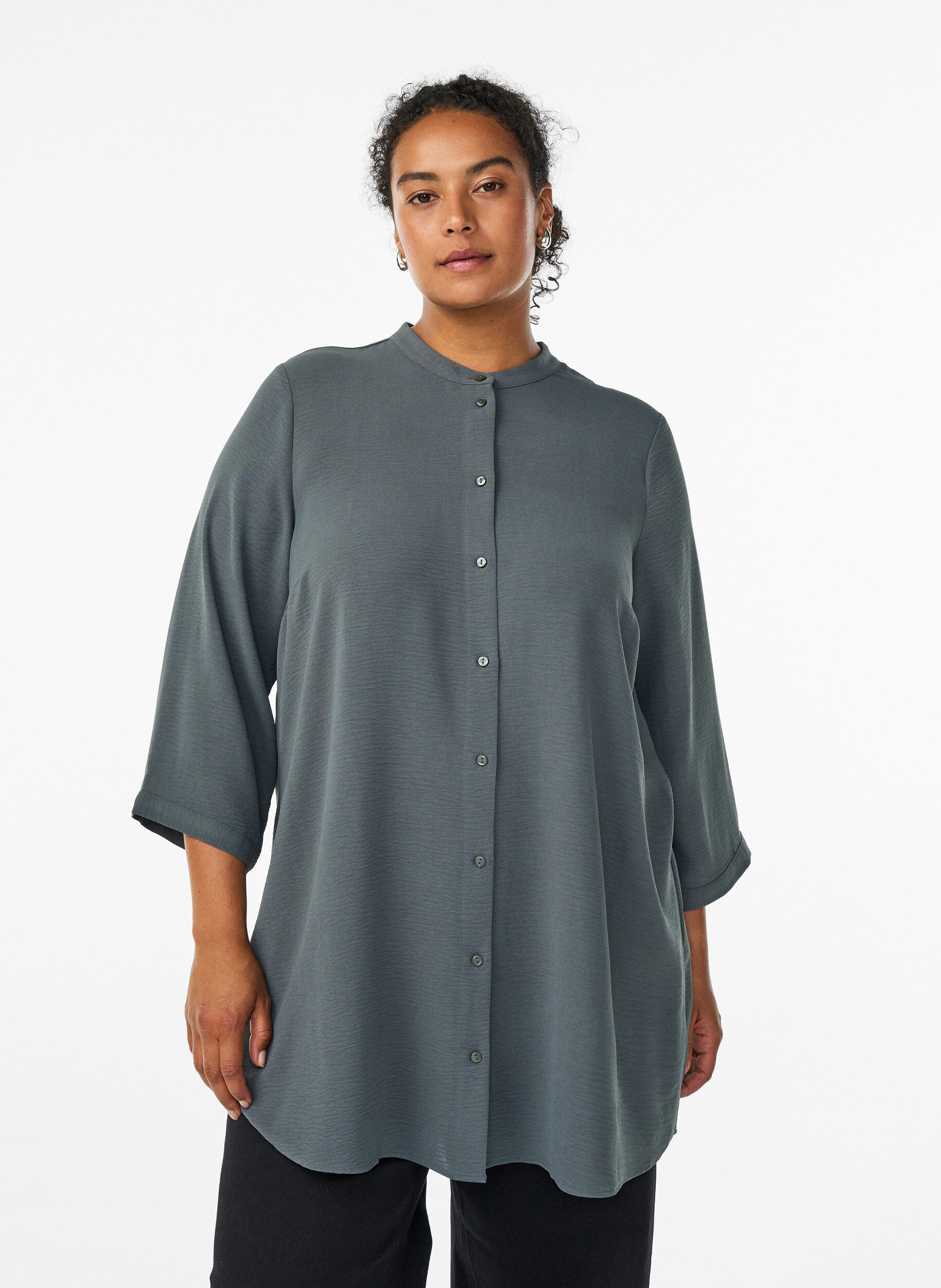 Tuniek met 3/4 mouwen, Groen, Model