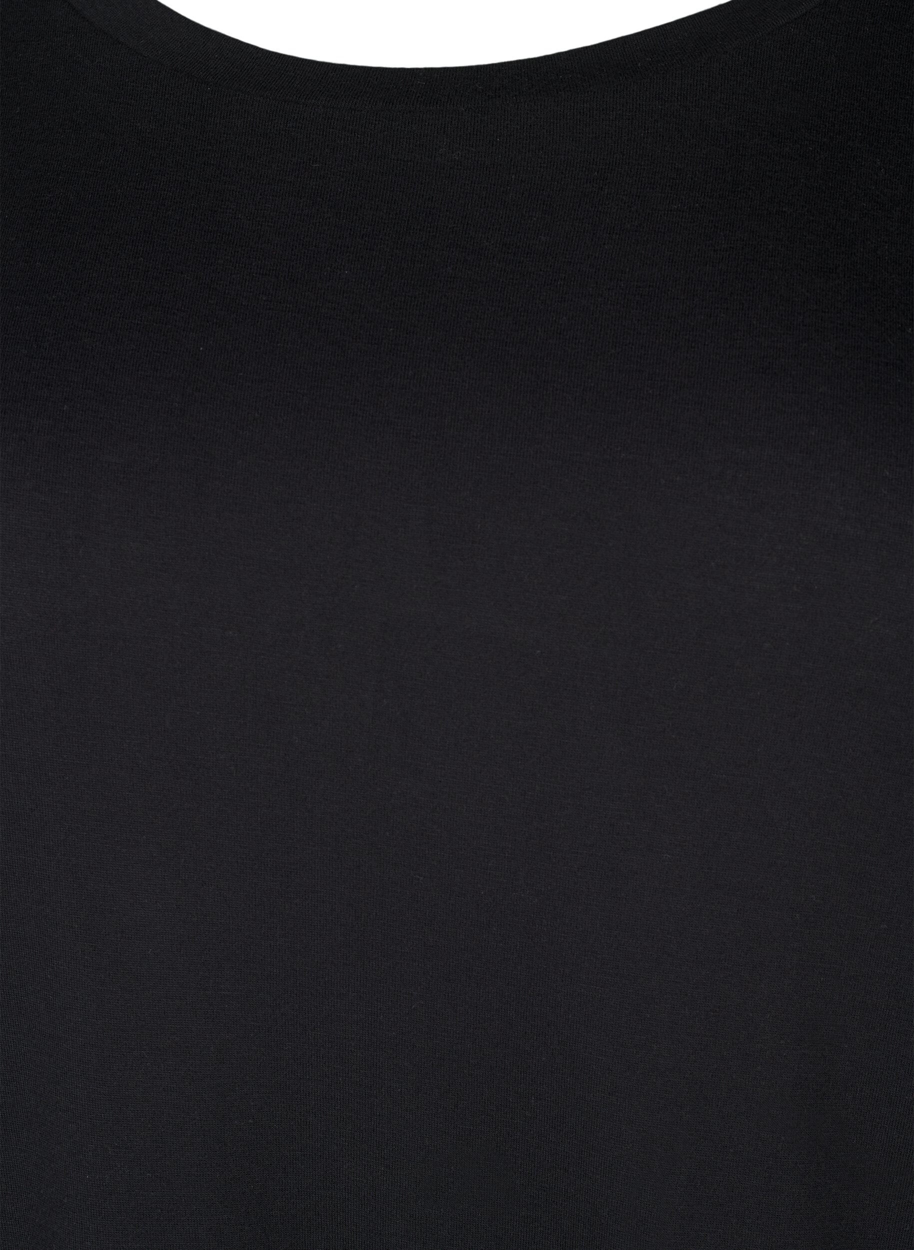 Zizzi T-shirt van wol en viscose, Black, Packshot image number 2