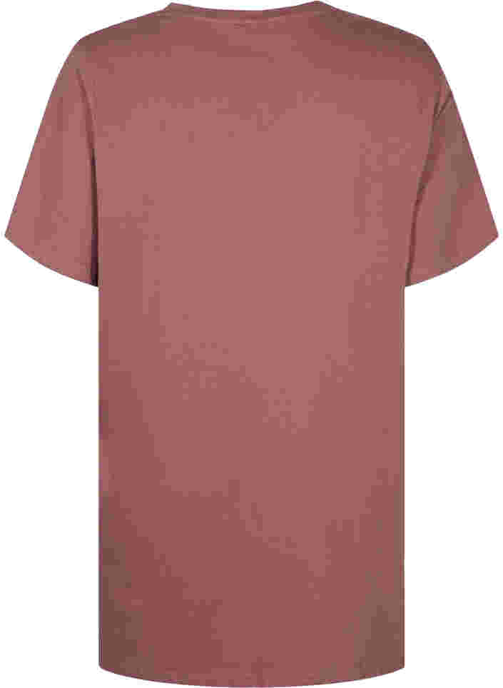 Oversized slaap t-shirt van biologisch katoen, Rose Brown W. Relax , Packshot image number 1