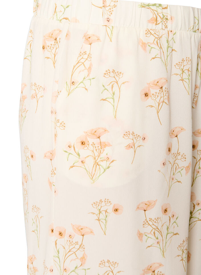Culotte broek met print, Vanille, Packshot image number 2