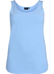 Solide kleur basis top in katoen, Blauw