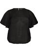 Blouse met ballonavorm en vleermuismouwen, Zwart, Packshot image number 0