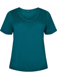 T-shirt met V-hals, Groen