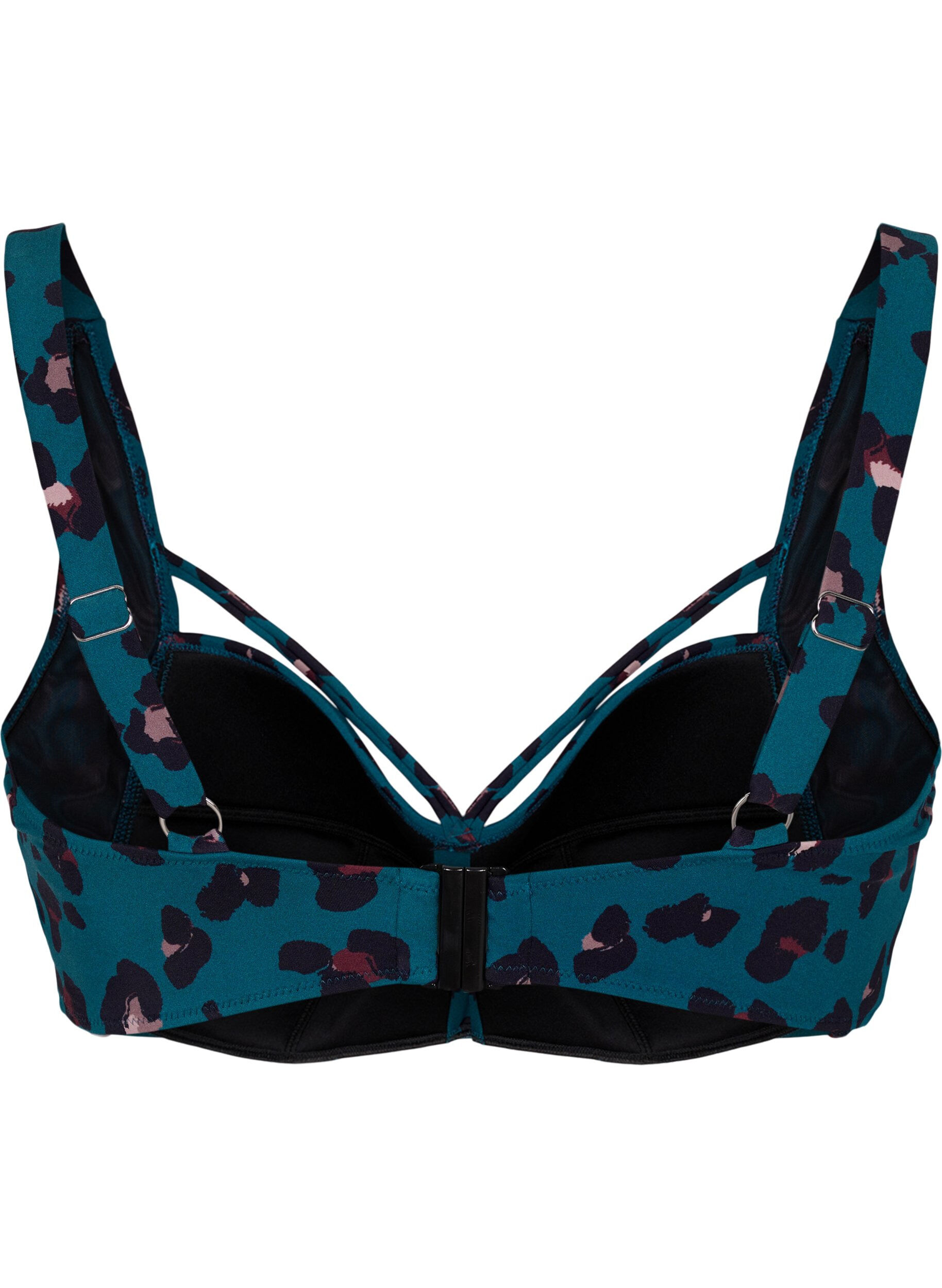 Zizzi Bikinitop met drapering en string, Leopard, Packshot image number 1