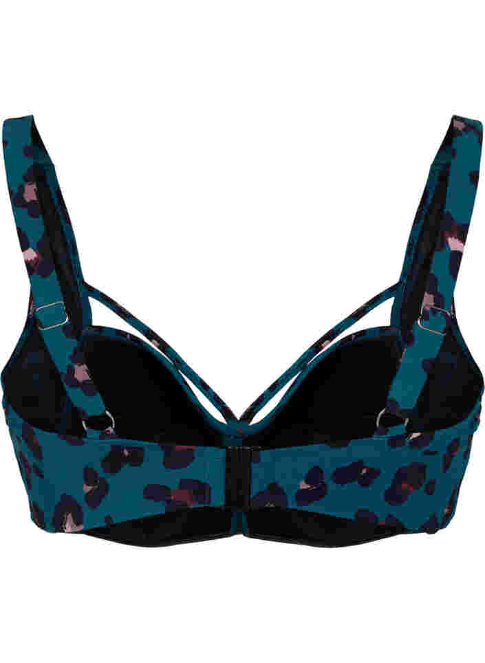 Bikinitop met drapering en string, Leopard, Packshot image number 1