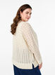 Gebreide cardigan met een opengewerkt patroon en golvende lijnen, Birch w. Simply T., Model image number 1