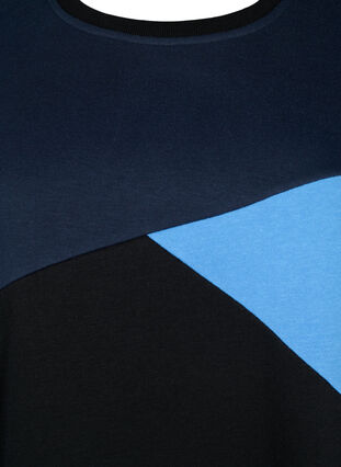 Lang sweatshirt met colorblock, Night S. Color Block, Packshot image number 2