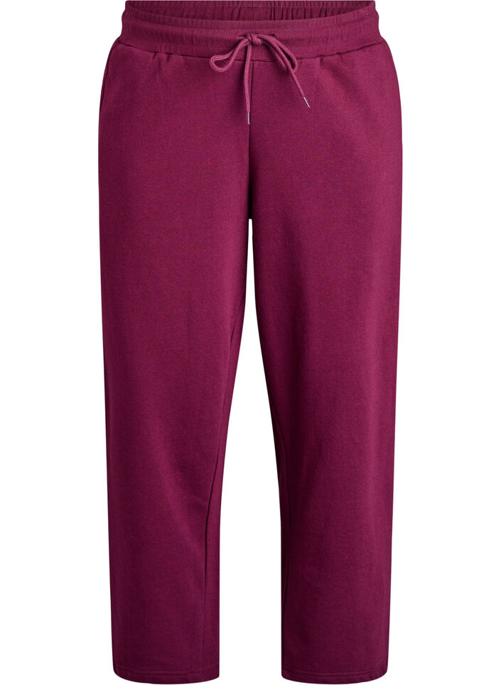 Joggingbroek met zakken, Donker Bordeaux, Packshot image number 0