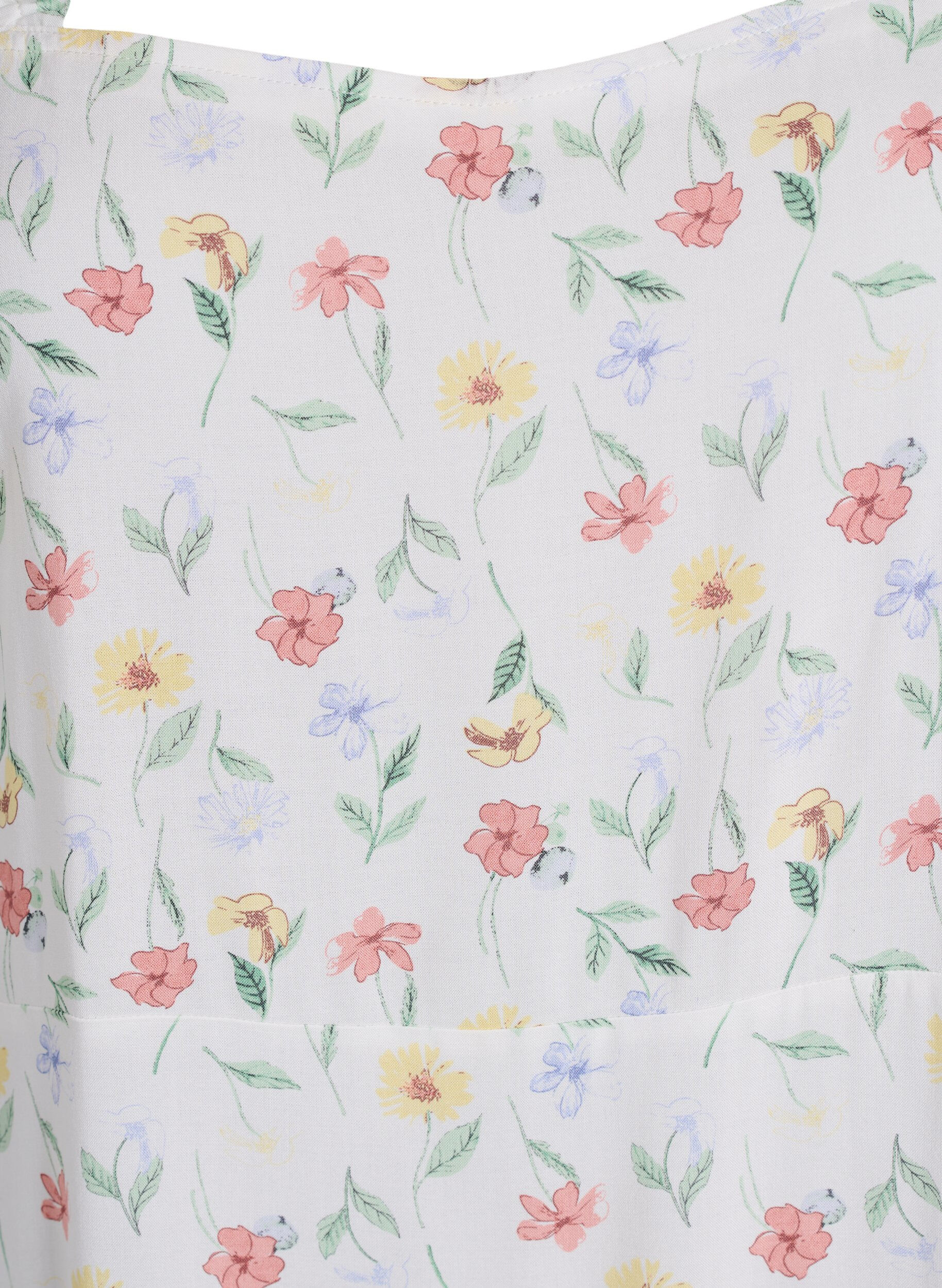 Zizzi Zomerjurk met brede bandjes, Wit, Packshot image number 2