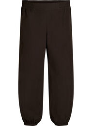 Katoenen balloonbroek met hoge taille, Bruin