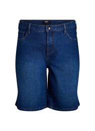 Losse denim shorts met hoge taille, Blauw
