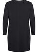 Gebreide jurk in katoen-viscose blend, Zwart, Packshot image number 1