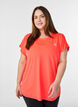 Effen gekleurd trainingsshirt, Oranje, Model image number 0