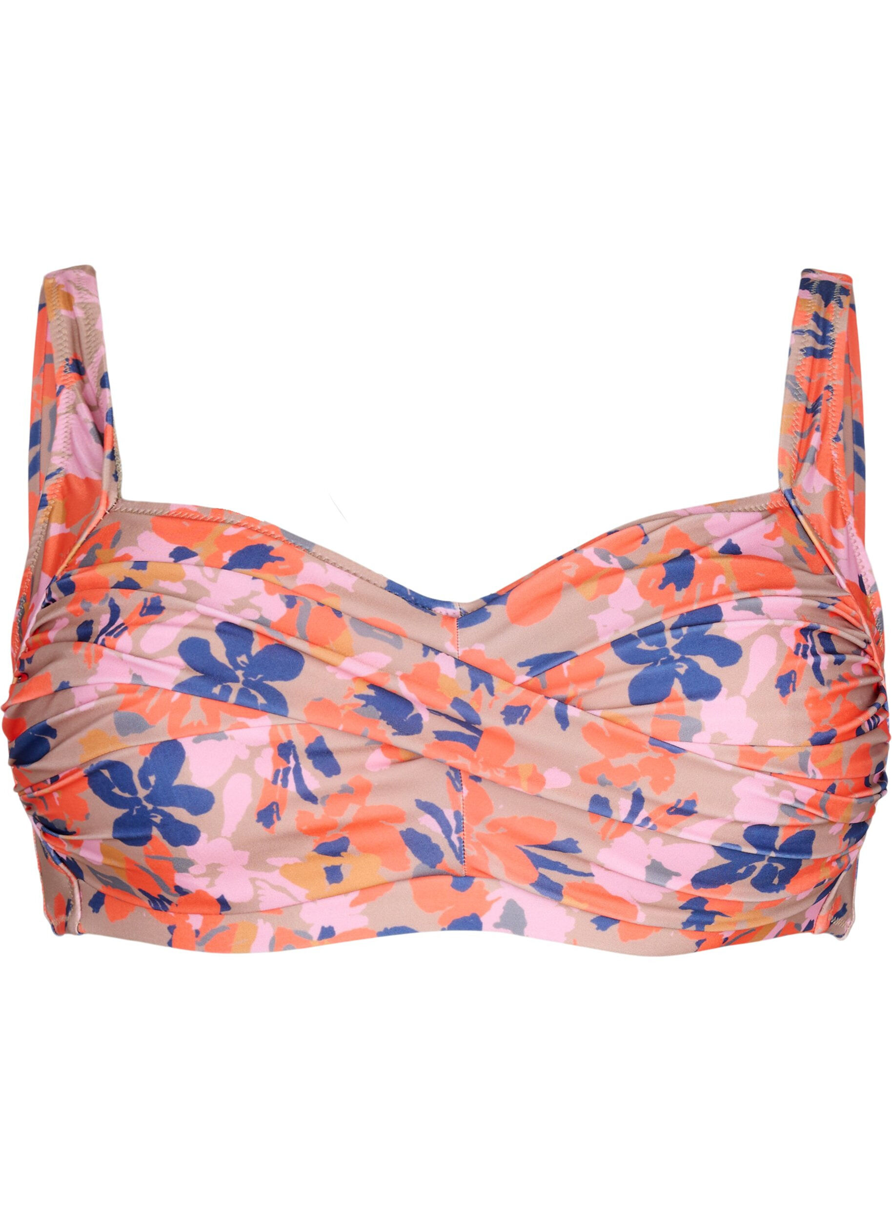 Zizzi Bedrukte bikinitop, Retro Flower, Packshot image number 0