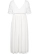 Maxi-jurk met rugdecolleté en korte mouwen, Bright White, Packshot image number 1
