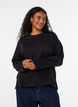 Basic T-shirt met lange mouwen, Zwart, Model image number 0