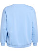 Sweatshirt met badstof logo, Blauw, Packshot image number 1