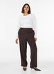 Losse broek met zakken, Bruin, Model image number 0