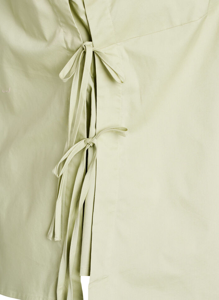 Mouwloze top met strikdetail aan de zijkanten, Groen, Packshot