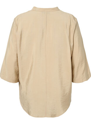Gekleurde blouse met 3/4 mouwen, Coriander, Packshot image number 1